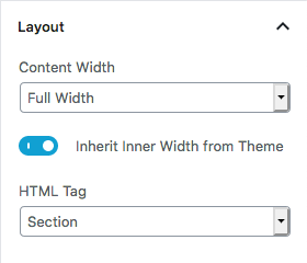 Gutenberg Section Block (Layout)