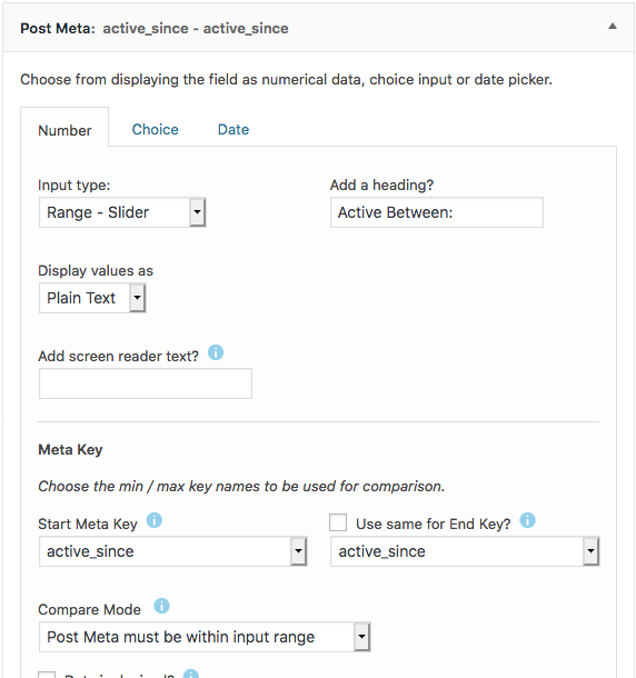 Post Meta - numerical data